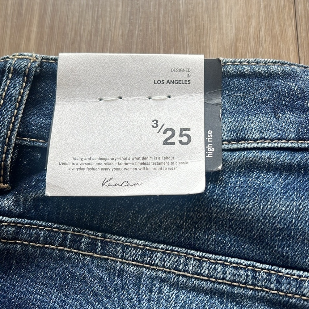 KanCan Blue Jean Shorts High-Waisted Distressed - Picture 5 of 7